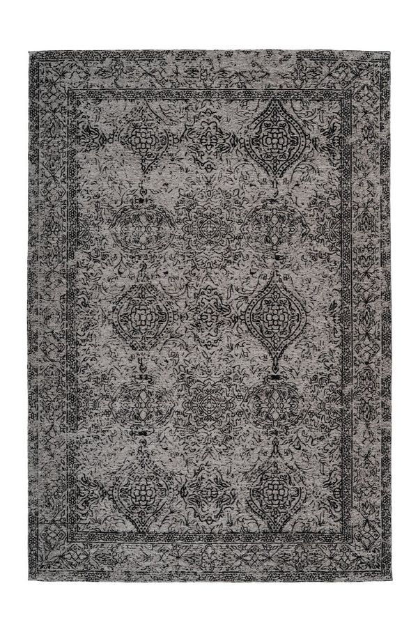 Коротковорсный ковёр в стиле винтаж Iglesia 300 Серый / Чёрный