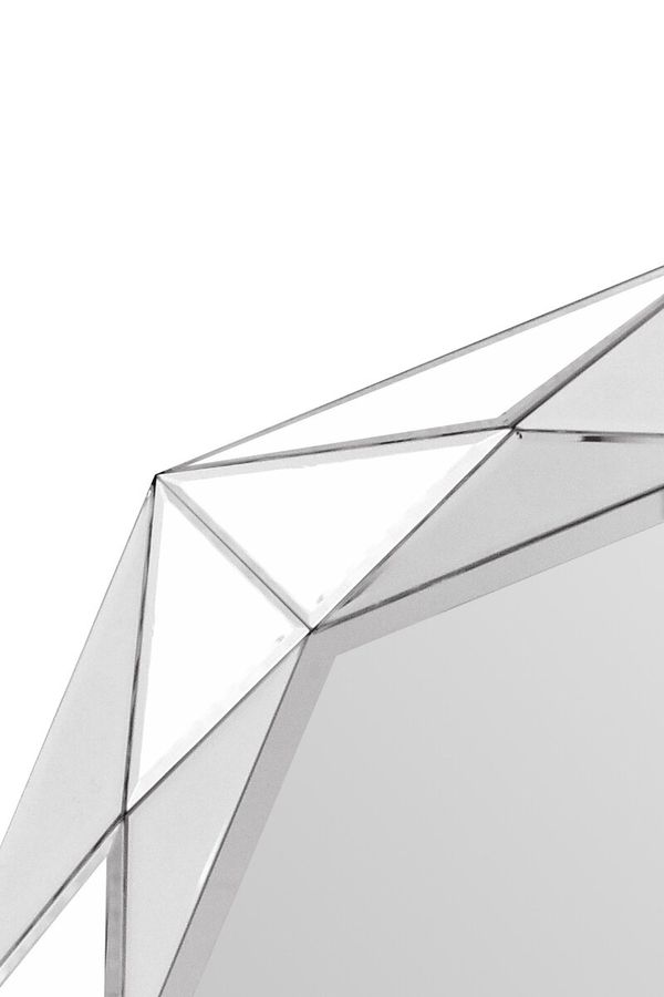 Зеркало восьмиугольное Herakles 1010 Серебристый Kayoom - в дом или квартиру. Фото, картинка, пример в интерьере