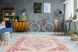 Коротковорсний килим у стилі вінтаж Baroque 100 Червоний/Сірий 160 х 230
