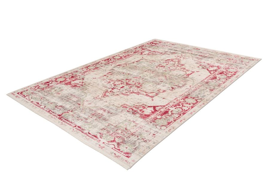 Коротковорсний килим у стилі вінтаж Baroque 100 Червоний/Сірий 160 х 230