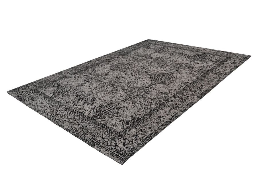 Коротковорсный ковёр в стиле винтаж Iglesia 300 Серый / Чёрный