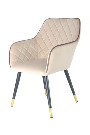 Стул-кресло с контрастным кантом Amino 525 Бежевый / Коричневый Kayoom - в дом или квартиру. Фото, картинка, пример в интерьере