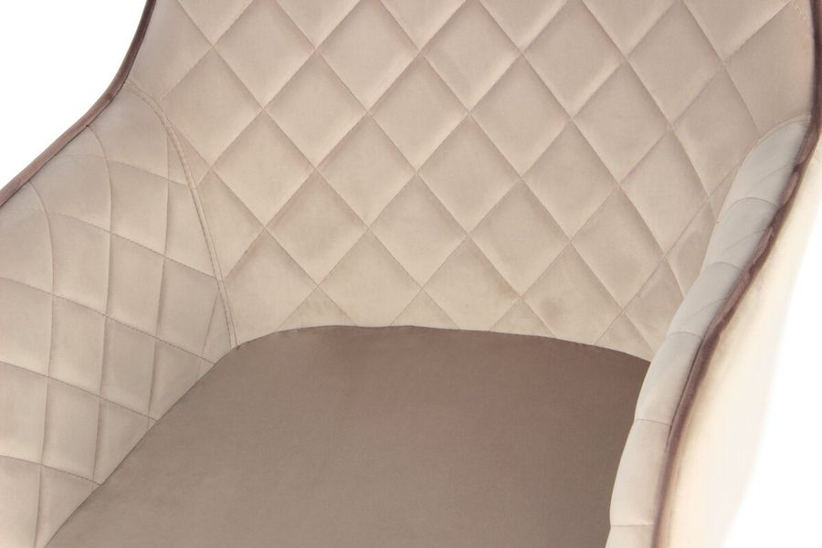 Стул-кресло с контрастным кантом Amino 525 Бежевый / Коричневый