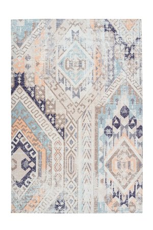 Плетеный ковёр в стиле винтаж Indiana 200 Разноцветный / Синий