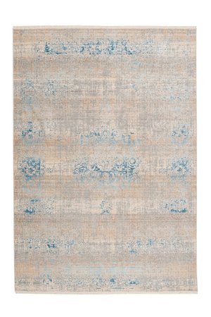 Коротковорсний килим у стилі вінтаж Baroque 300 Сірий/Бірюзовий 200 х 290