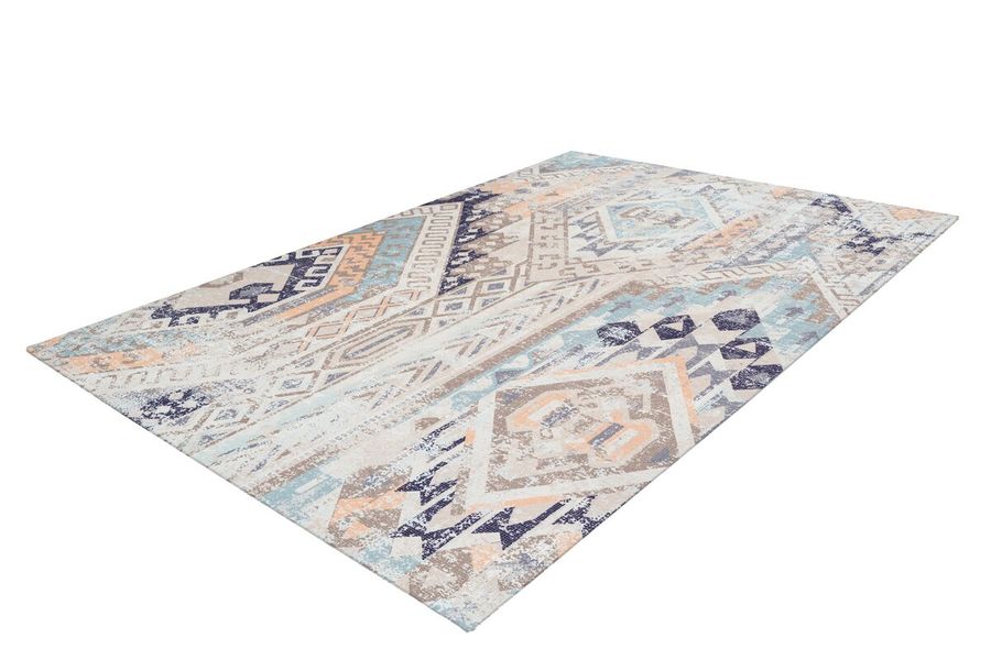 Плетеный ковёр в стиле винтаж Indiana 200 Разноцветный / Синий