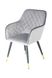 Стул-кресло с контрастным кантом Amino 525 Серый / Тёмно-серый Kayoom - недорогой пример интерьера в доме или квартире