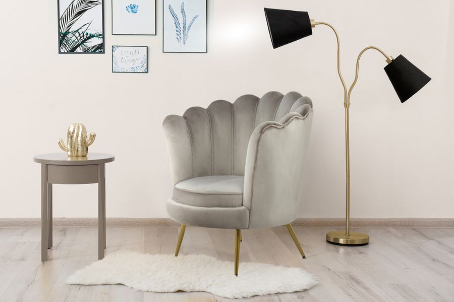 Кресло Sessel Bardot 525 Taupe Серо-бежевый, таупе  - в дом или квартиру. Фото, картинка, пример в интерьере