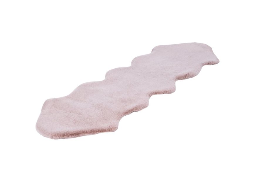 Однотонный исключительно мягкий ковёр ручной работы, имитирующий мех кролика Rabbit Double Sheepskin 300 Розовый
