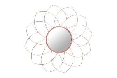 Настенное зеркало в форме цветка Impulso 110 Mедь Kayoom - в дом или квартиру. Фото, картинка, пример в интерьере