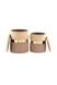 Набор из двух бархатных пуфов Zora 125 в коричневых тонах Kayoom - недорогой пример интерьера в доме или квартире