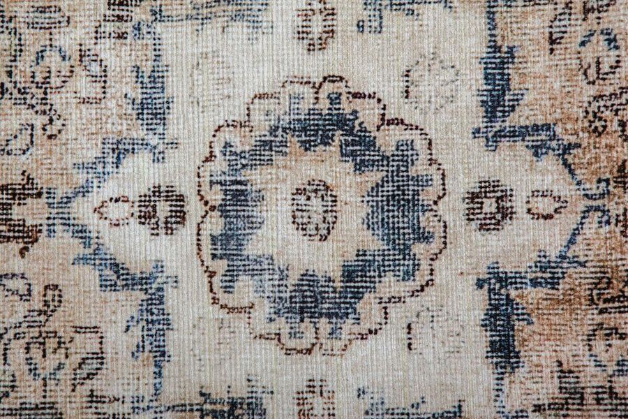 Коротковорсный ковёр в стиле винтаж Vintage 8400 Кремовый / Синий