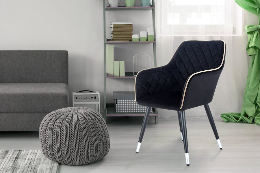 Стул-кресло Amino 625 чёрный с серым
