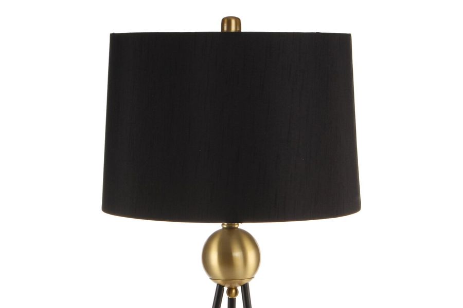 Настольная лампа с чёрным абажуром Architecta 125 с подставкой из металла цвета золота