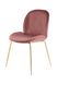 Бархатный стул со спинкой на латунных ножках Charlize 110 Розовый