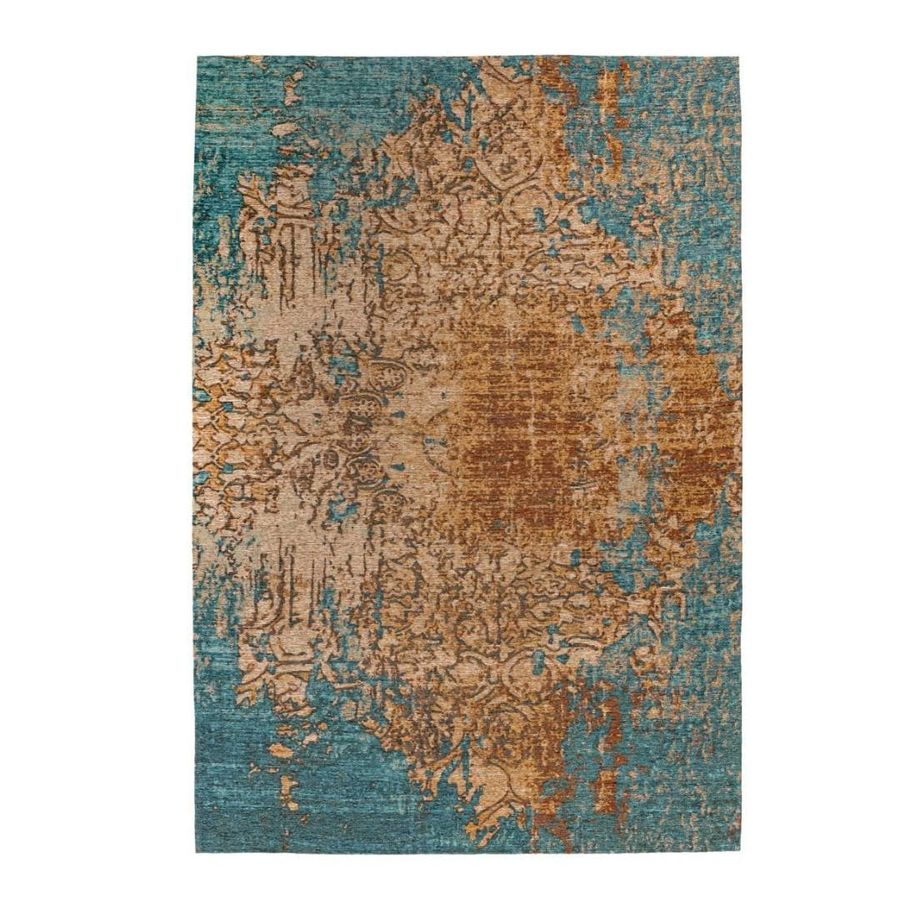 Сучасний плоский килим із яскравим ворсом Primavera 725 пісочний; синій 160см х 230см