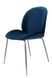 Бархатный стул со спинкой на хромированных ножках Charlize 110 Синий Kayoom - недорогой пример интерьера в доме или квартире