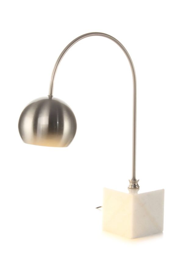Настольная лампа на мраморной подставке Bella 125 хром