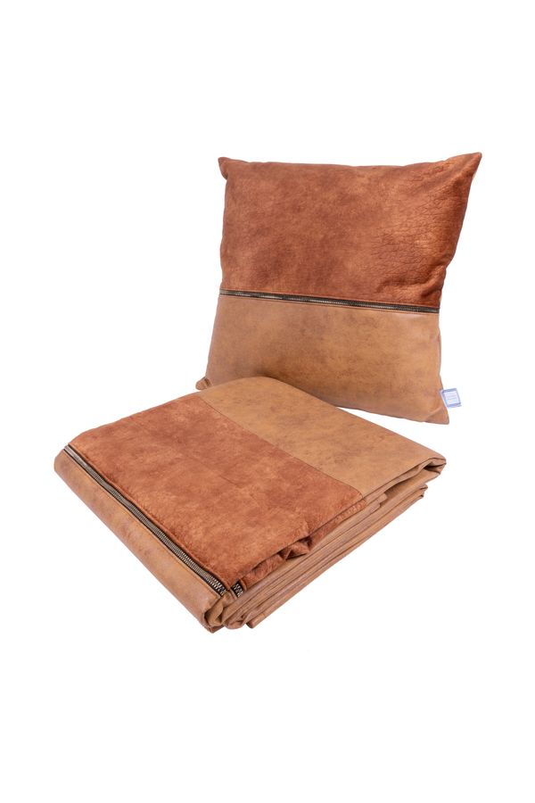 Декоративна подушка та покривало Picco 125 Набір з 2-х штук Коричнево-кавовий