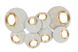 Настенный декор Circles Apius 610 белого цвета с золотом