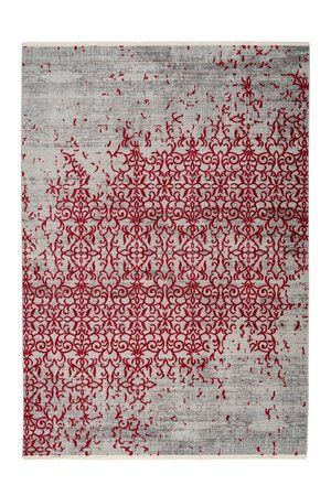 Коротковорсний килим у стилі вінтаж Baroque 200 Червоний/Сірий