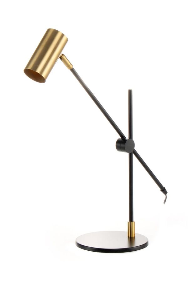 Металлическая настольная лампа на шарнире Target 125 золотистая