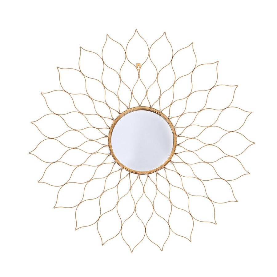 Зеркало в форме цветка / солнца Nero 102 Золото Kayoom - в дом или квартиру. Фото, картинка, пример в интерьере