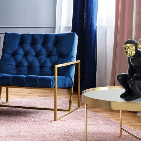 Фигурка сидящей обезьянки Sitting Monkey 310, чёрно-золотая