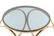 Столик Whitney 225 Круглая столешница из калёного стекла на опоре из металла Черный / Медный